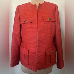 Kasper Women's Textured Red Blazer